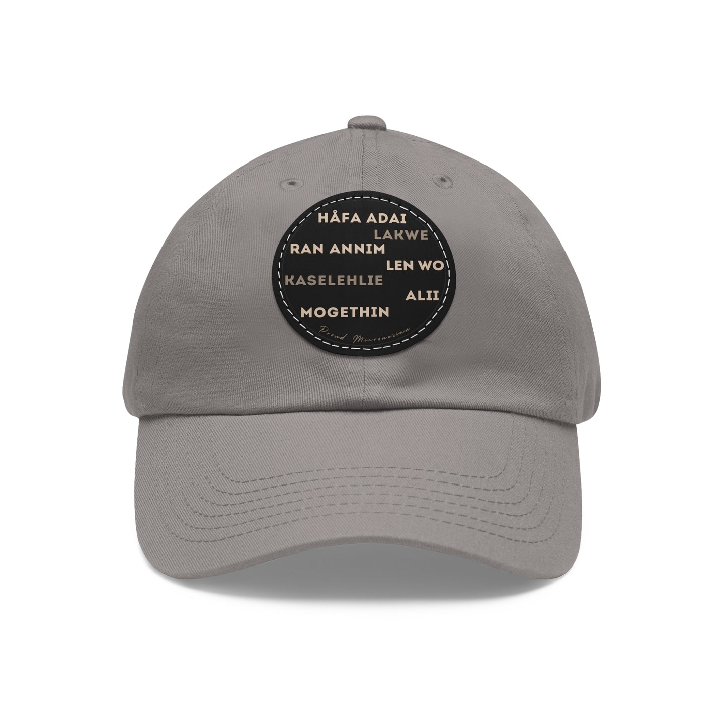 Hello Håfa Adai Micronesia Hat Ran annim Lakwe Len wo Kaselehlie Mogethin Alii CNMI Guam Kosrae Palau Marshals Yap Chuuk Pohnpei Round Cap - Marianas Shop