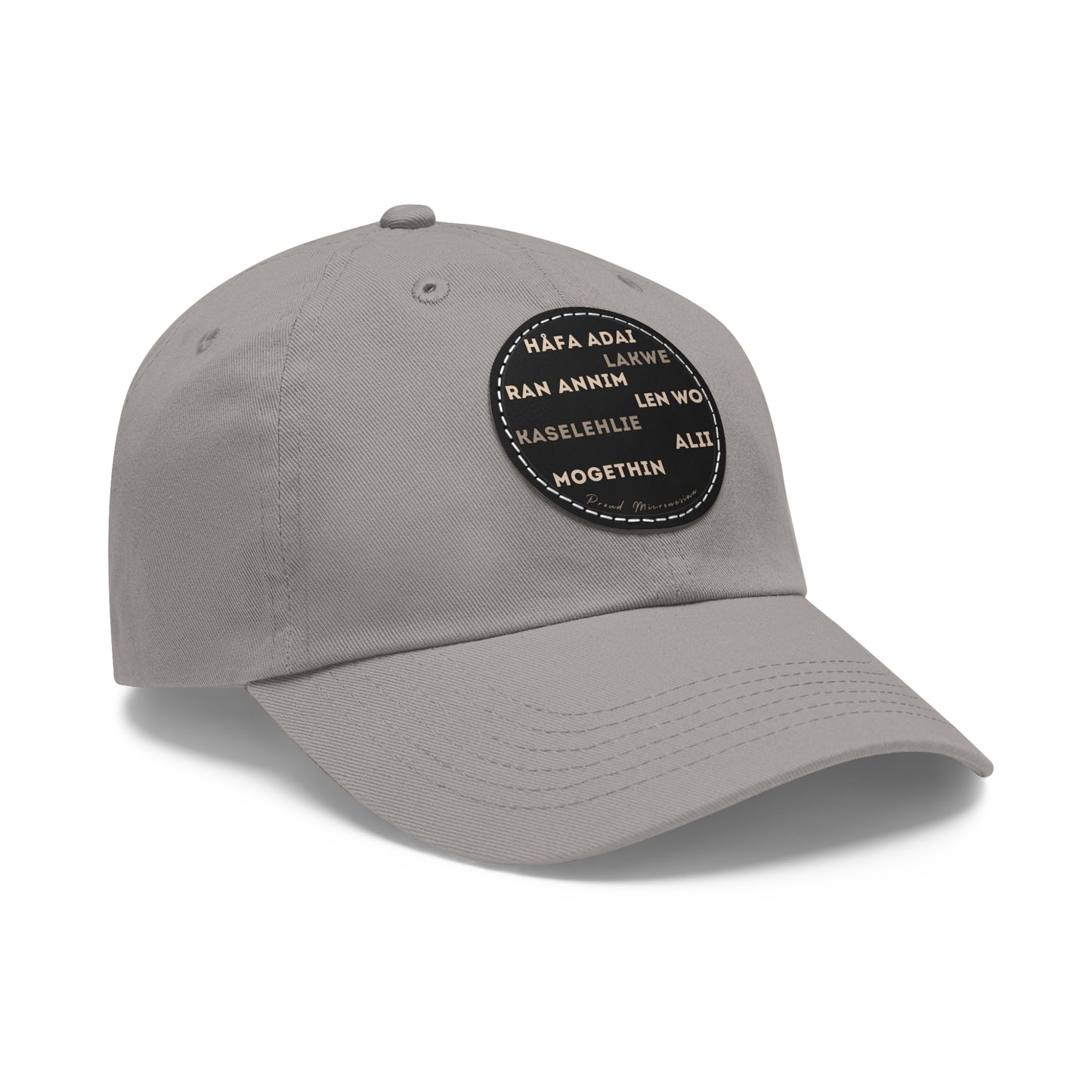 Hello Håfa Adai Micronesia Hat Ran annim Lakwe Len wo Kaselehlie Mogethin Alii CNMI Guam Kosrae Palau Marshals Yap Chuuk Pohnpei Round Cap - Marianas Shop