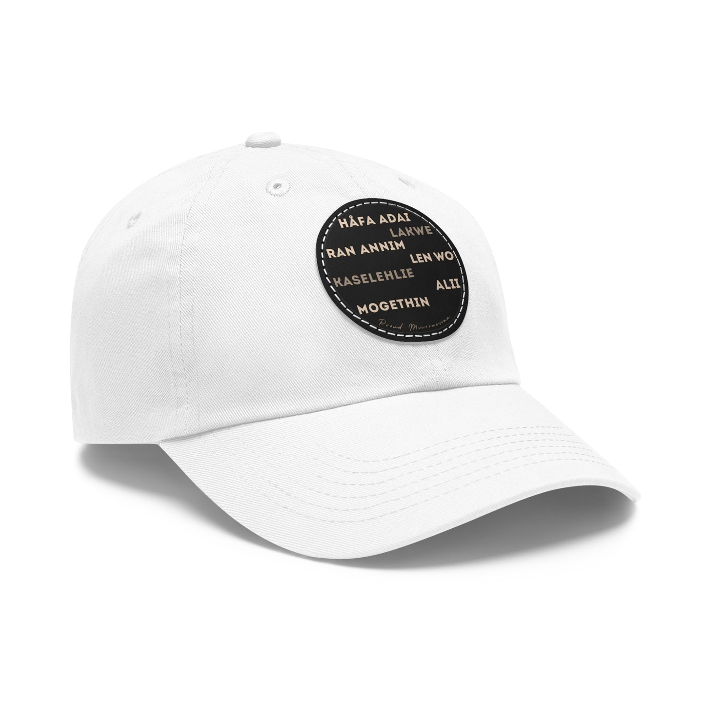 Hello Håfa Adai Micronesia Hat Ran annim Lakwe Len wo Kaselehlie Mogethin Alii CNMI Guam Kosrae Palau Marshals Yap Chuuk Pohnpei Round Cap - Marianas Shop