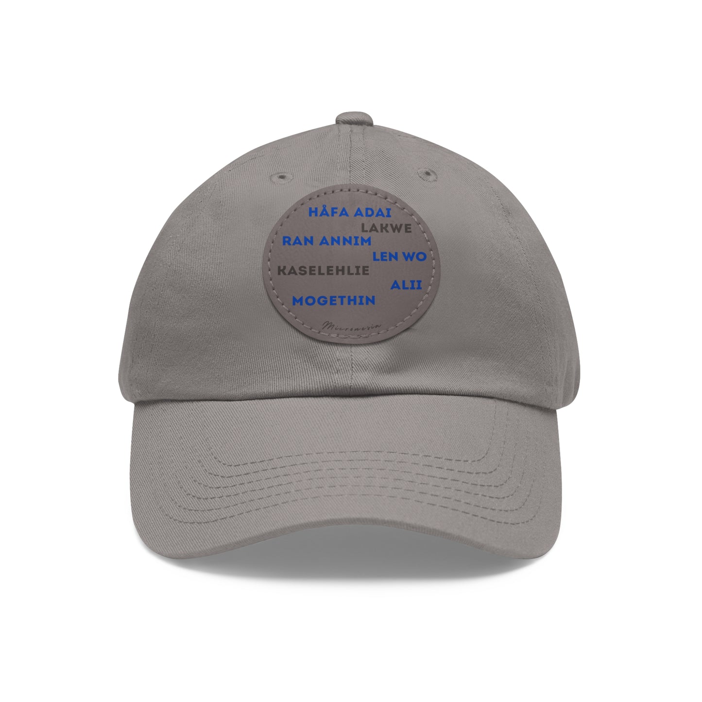Hello Håfa Adai Micronesia Hat Ran annim Lakwe Len wo Kaselehlie Mogethin Alii CNMI Guam Kosrae Palau Marshals Yap Chuuk Pohnpei Round Cap - Marianas Shop