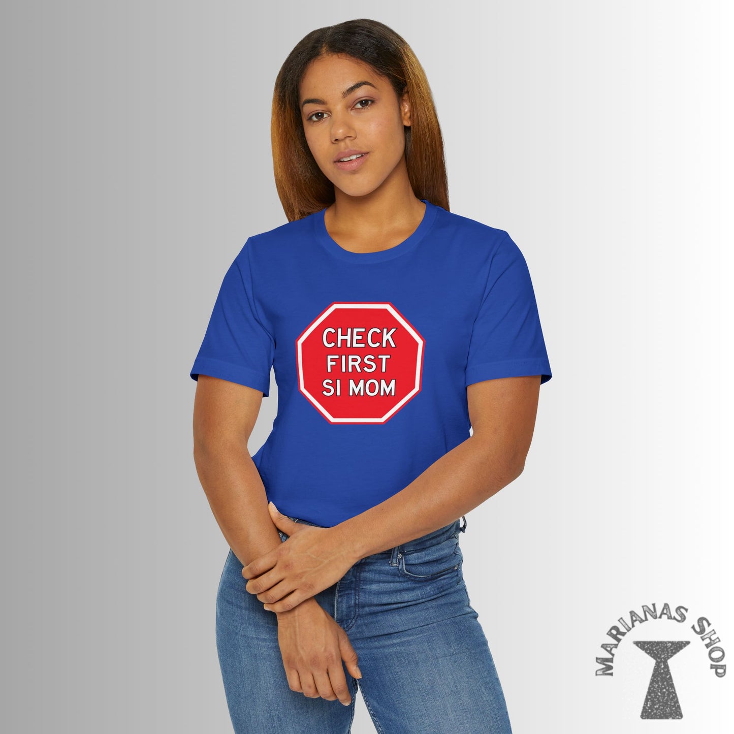 Check First Si Mom Chamorro Phrase Shirt Celebrate Chamorru Culture with Fun Island Sayings Tshirt Guam Saipan Tinian Rota Marianas T-shirt - Marianas Shop