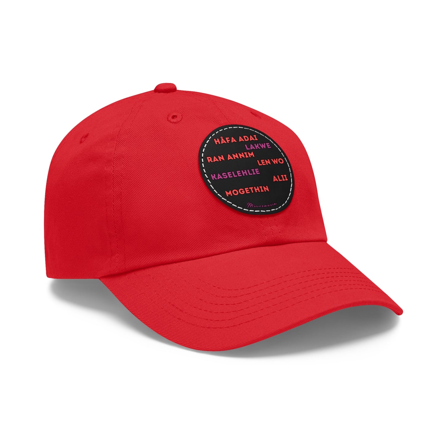 Hello Håfa Adai Micronesia Hat Ran annim Lakwe Len wo Kaselehlie Mogethin Alii CNMI Guam Kosrae Palau Marshals Yap Chuuk Pohnpei Round Cap - Marianas Shop