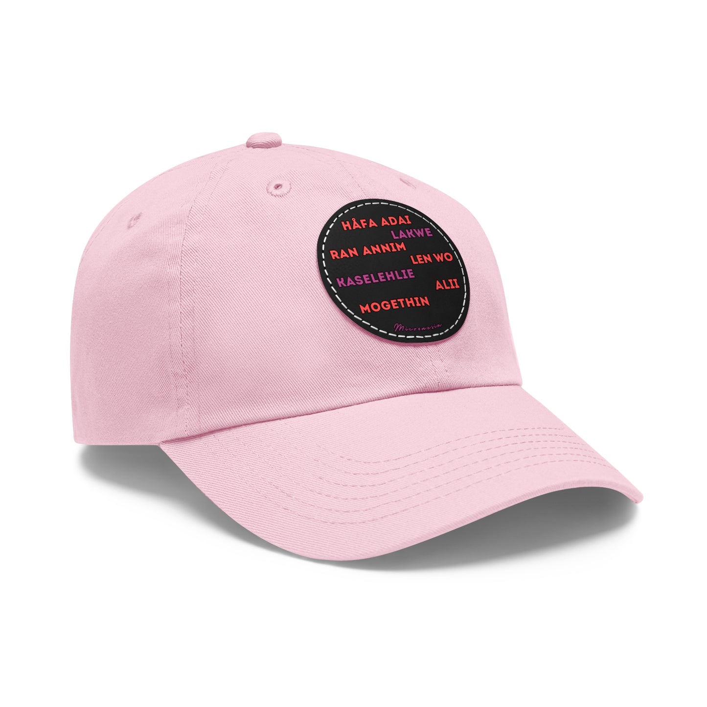 Hello Håfa Adai Micronesia Hat Ran annim Lakwe Len wo Kaselehlie Mogethin Alii CNMI Guam Kosrae Palau Marshals Yap Chuuk Pohnpei Round Cap - Marianas Shop