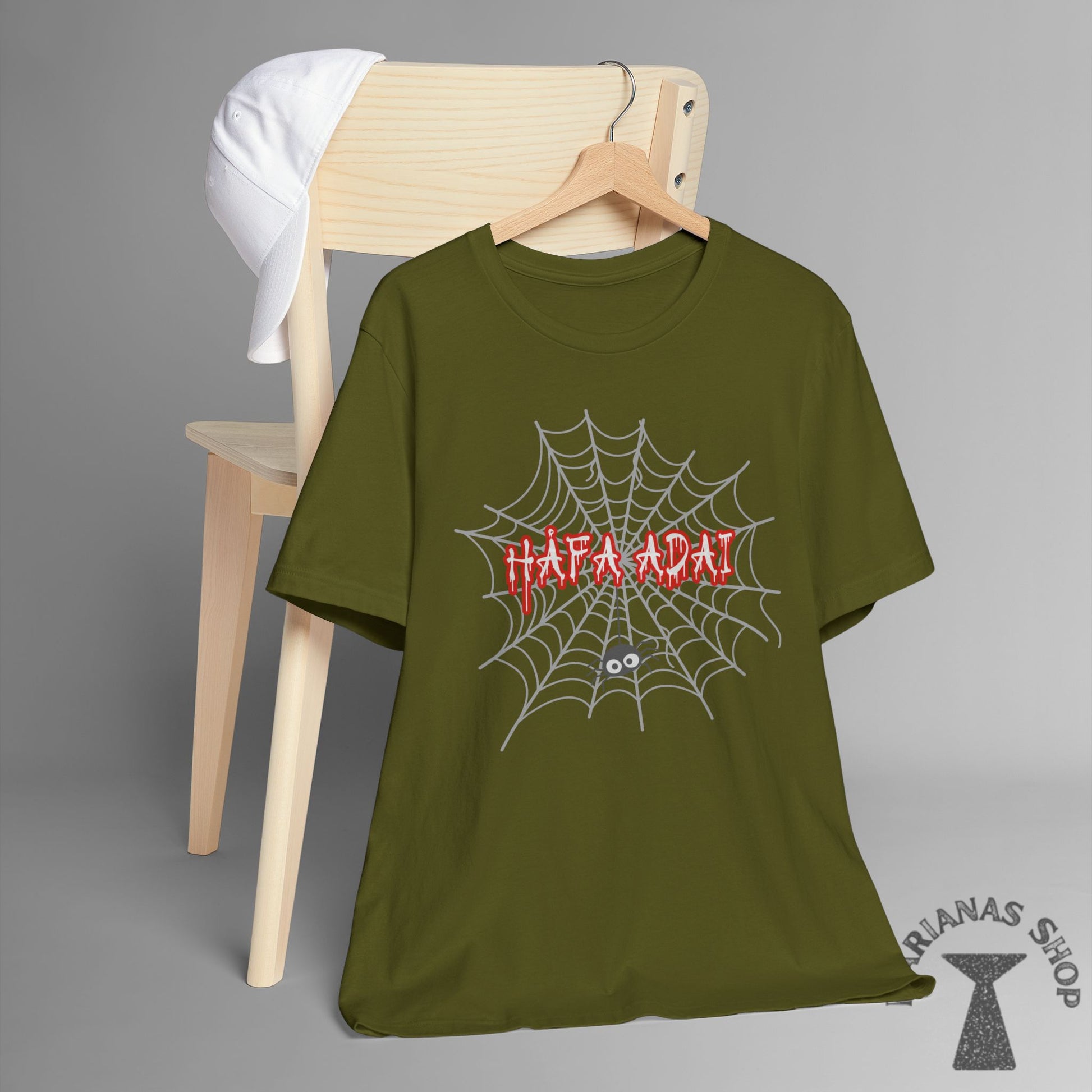 Halloween Spider Hafa Adai Guam Marianas Shirt Guamanian Chamorro T-shirt Saipan Tinian Rota CNMI Tshirt - Marianas Shop