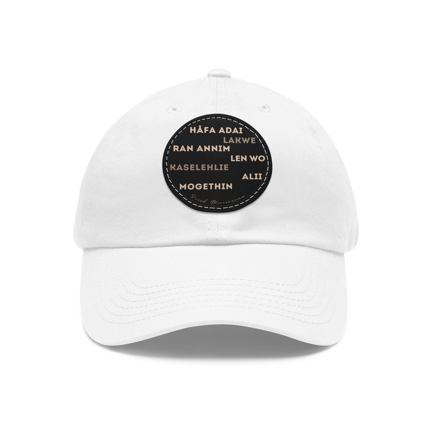 Hello Håfa Adai Micronesia Hat Ran annim Lakwe Len wo Kaselehlie Mogethin Alii CNMI Guam Kosrae Palau Marshals Yap Chuuk Pohnpei Round Cap - Marianas Shop