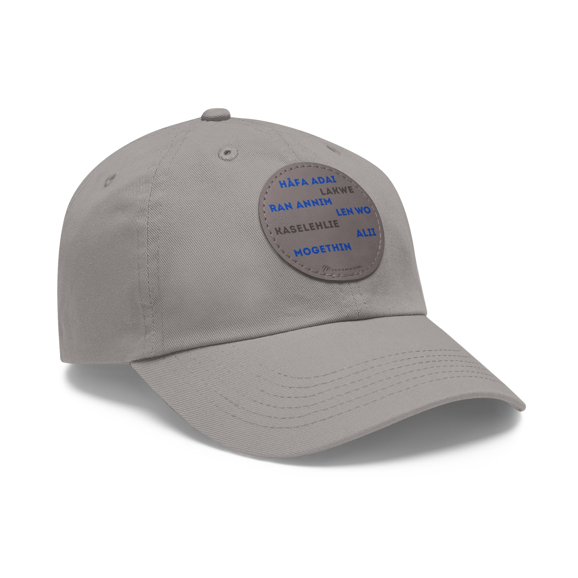 Hello Håfa Adai Micronesia Hat Ran annim Lakwe Len wo Kaselehlie Mogethin Alii CNMI Guam Kosrae Palau Marshals Yap Chuuk Pohnpei Round Cap - Marianas Shop