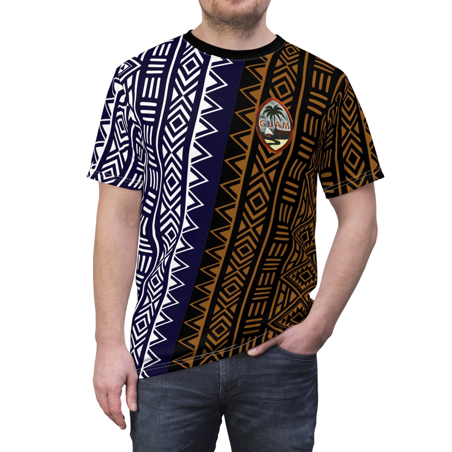 Guam Logo Tribal Print Shirt - Marianas Shop