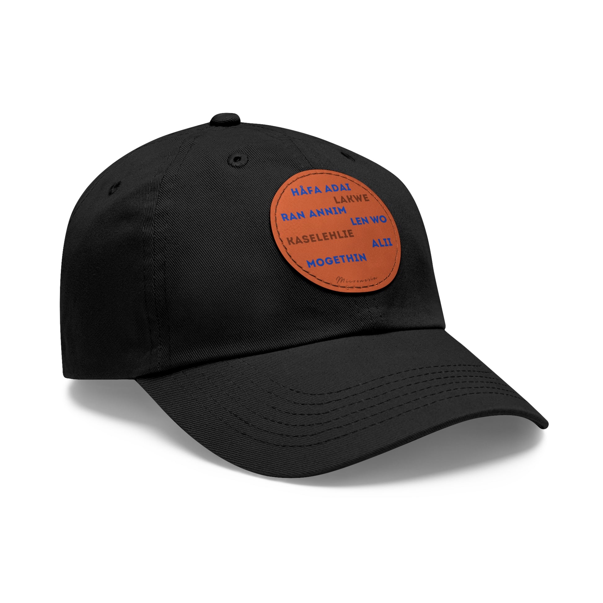 Hello Håfa Adai Micronesia Hat Ran annim Lakwe Len wo Kaselehlie Mogethin Alii CNMI Guam Kosrae Palau Marshals Yap Chuuk Pohnpei Round Cap - Marianas Shop