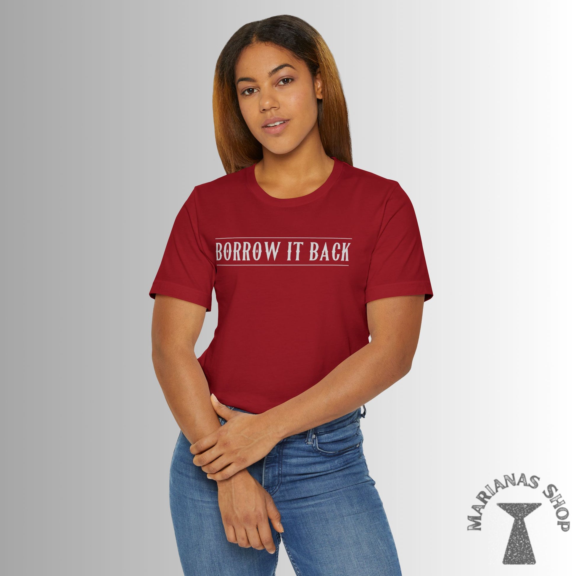 Borrow It Back Chamorro Phrase Shirt Celebrate Chamorru Culture with Fun Island Sayings Tshirt Guam Saipan Tinian Rota Marianas T-shirt - Marianas Shop