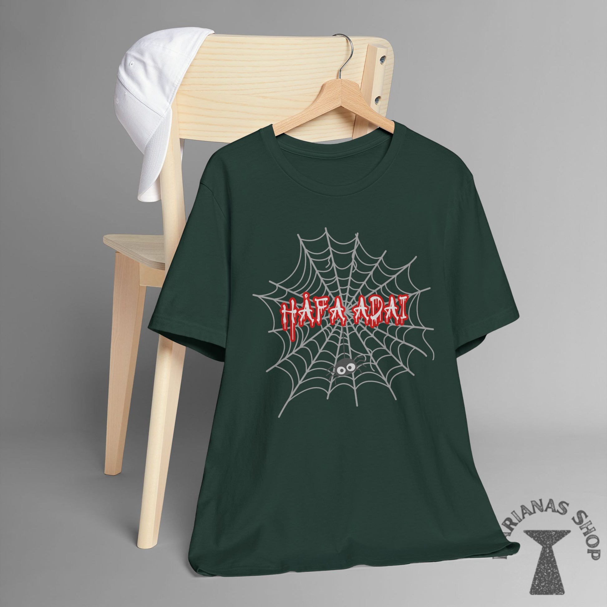 Halloween Spider Hafa Adai Guam Marianas Shirt Guamanian Chamorro T-shirt Saipan Tinian Rota CNMI Tshirt - Marianas Shop