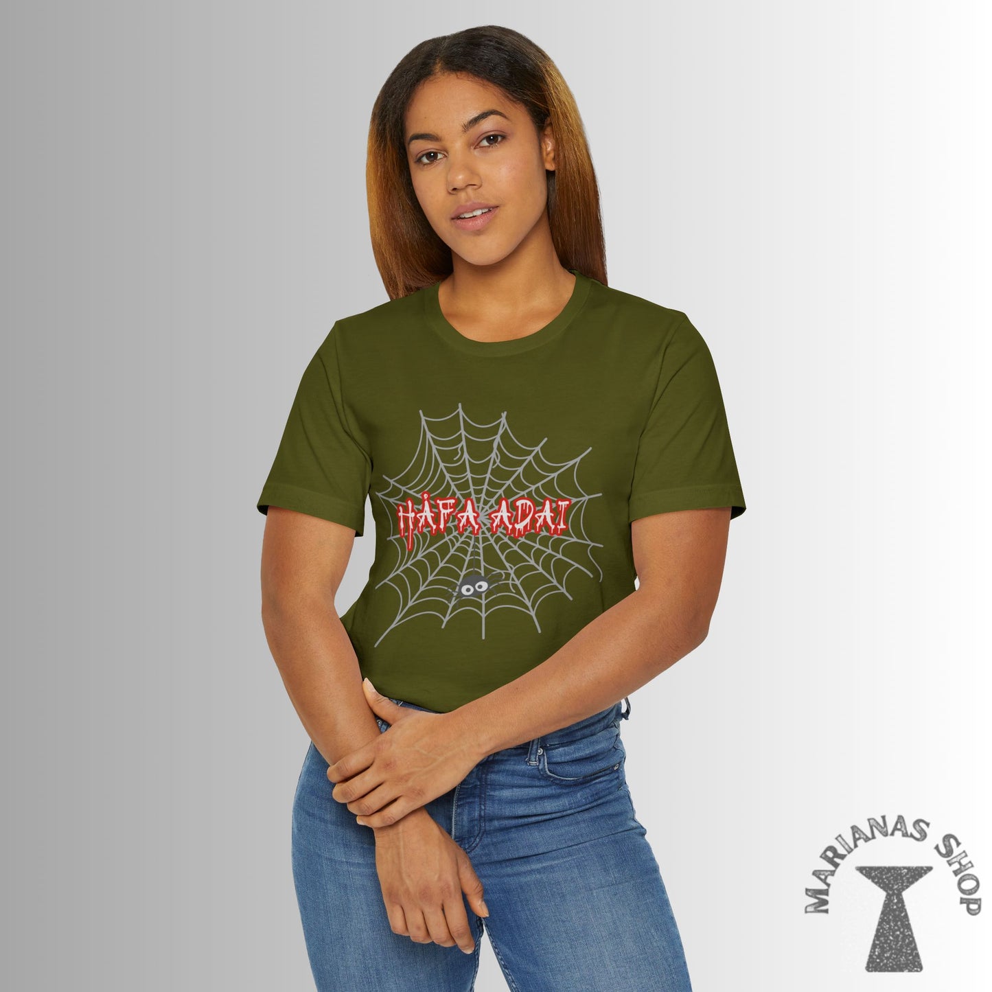 Halloween Spider Hafa Adai Guam Marianas Shirt Guamanian Chamorro T-shirt Saipan Tinian Rota CNMI Tshirt - Marianas Shop