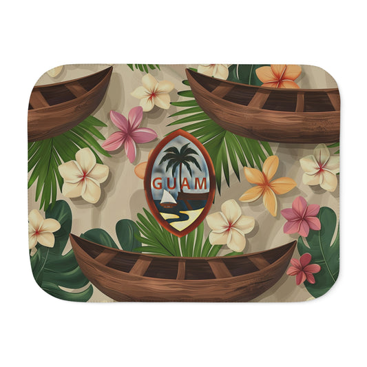 Guam Seal Proa Canoe Throw Blanket Chamorro Marianas - Marianas Shop