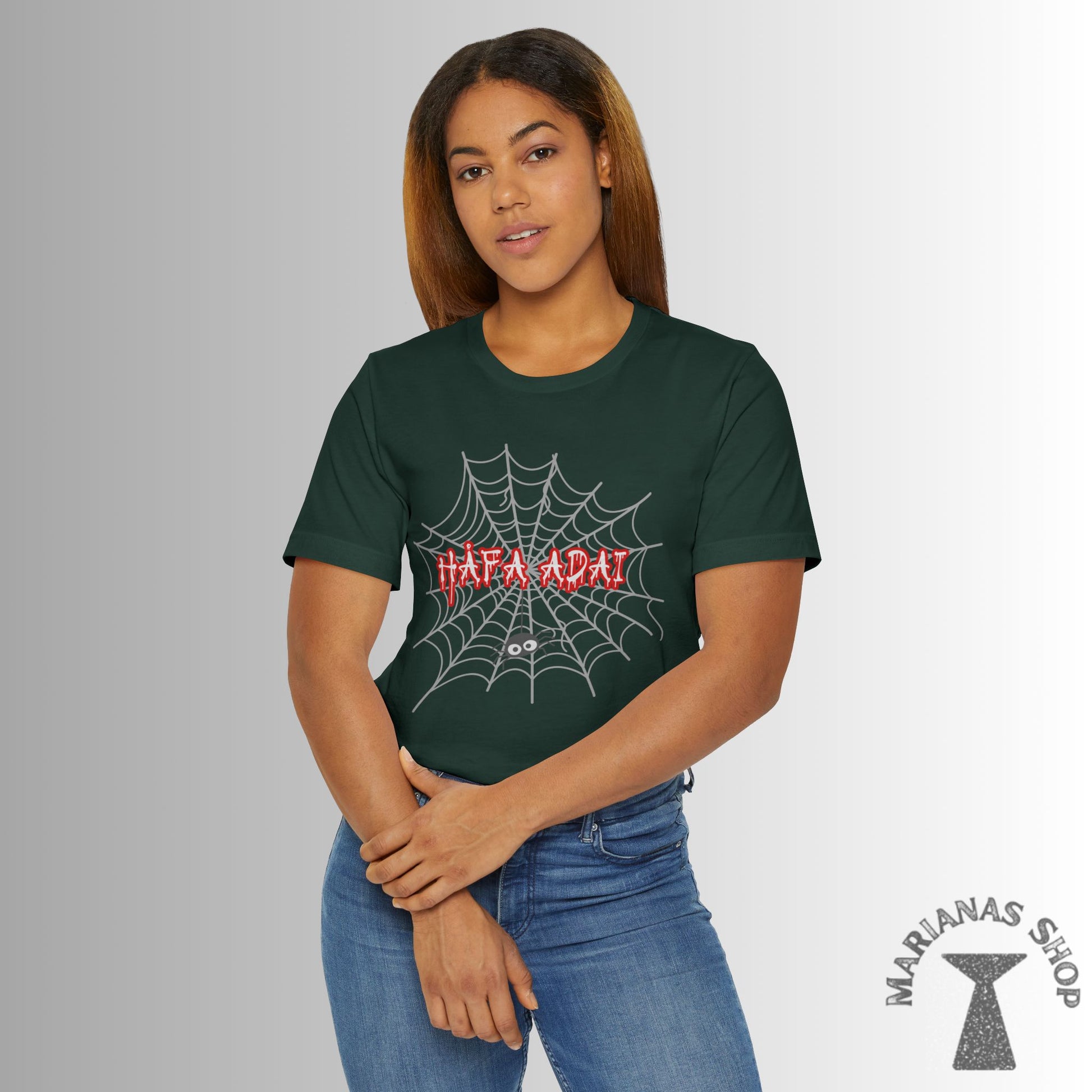Halloween Spider Hafa Adai Guam Marianas Shirt Guamanian Chamorro T-shirt Saipan Tinian Rota CNMI Tshirt - Marianas Shop